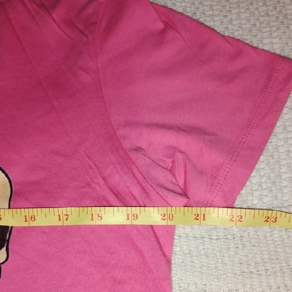 Next Level Apparel Pink Skull Graphic Short Sleeve Tee - Picture 4 of 5